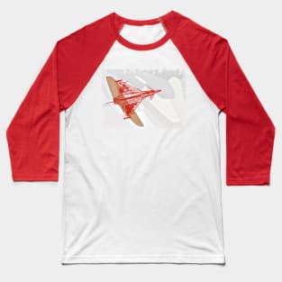 Fighter Jet in Flight 2 Baseball T-Shirt
